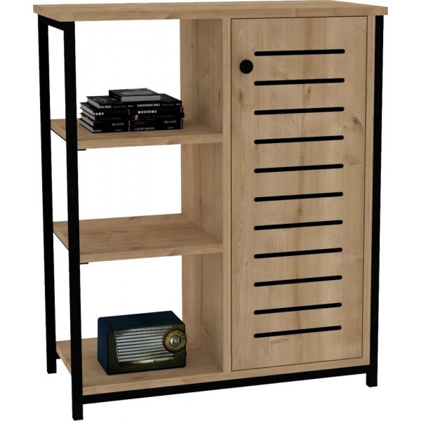 Iben bokhylle - Safir eik/svart Iben bokhylle - Safir eik/svart