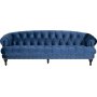 Sofa Chesterfield 3-seters sofa i bl flyel