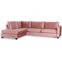 Brandy Loungesofa pen anslutning venstre - Dusty pink (Flyel)