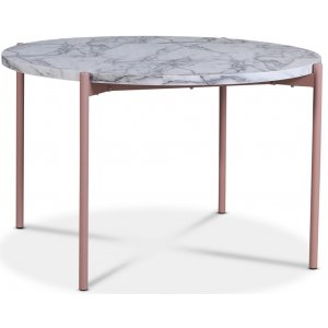 Asp spisebord 120cm - Lys marmor/rosa