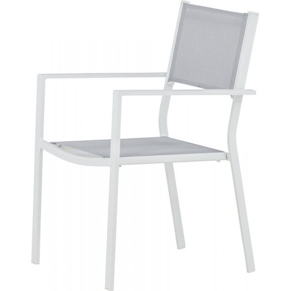 Stabelbar terrassestol hvit/gr� - Copacabana