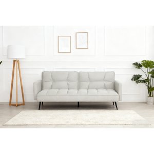 Sovesofa Trelleborg - Lysegrtt stoff | 183 cm