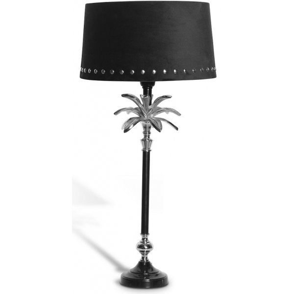 Palmblad Bordlampe 39cm - Sølv/Sort Palmblad Bordlampe 39cm - Sølv/Sort