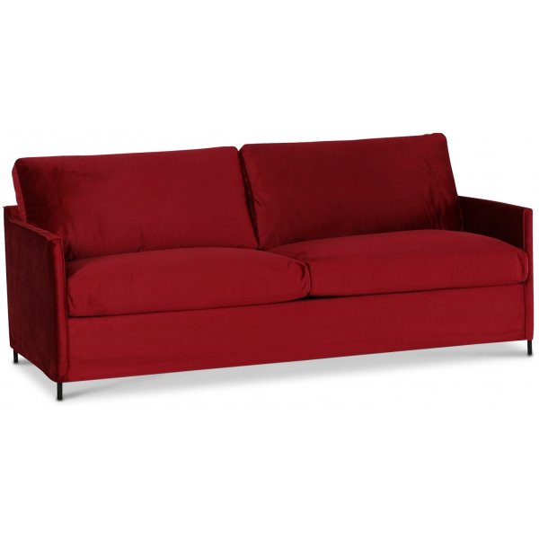Petit 3-seter sofa lst trekk - Rd (flyel)