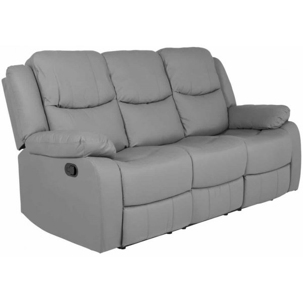 Mozart 3-seter Reclinersofa - Grå PU Mozart 3-seter Reclinersofa - Grå PU