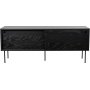 Volume mediebenk 132 cm - Svart