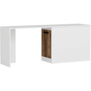 Newra skrivebord 180 x 47 cm - Lys valntt/hvit