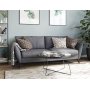 Country 3-seter sofa - Gr (stoff) / Svarte ben