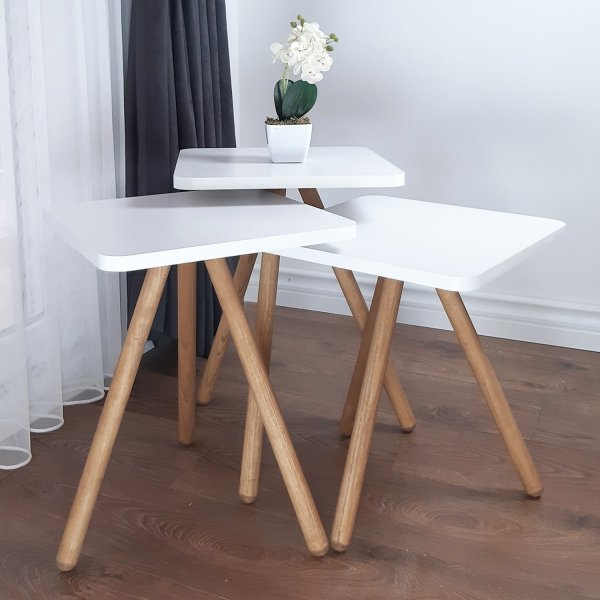 Trippelspillbord 34 x 34 cm - Hvit Trippelspillbord 34 x 34 cm - Hvit