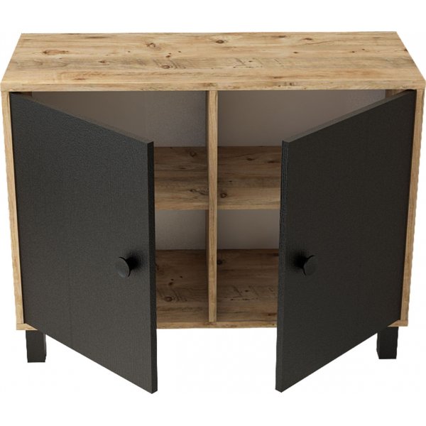 Vilamo skap 35 - Furu/svart