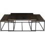 Natalie salongbordsett 85/90 x 44/90 cm - Mrk brun eik