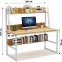 Majestetisk skrivebord Eik/hvit - 120 x 60 cm
