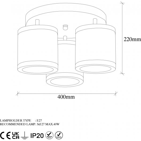 Way taklampe 11625 - Vintage