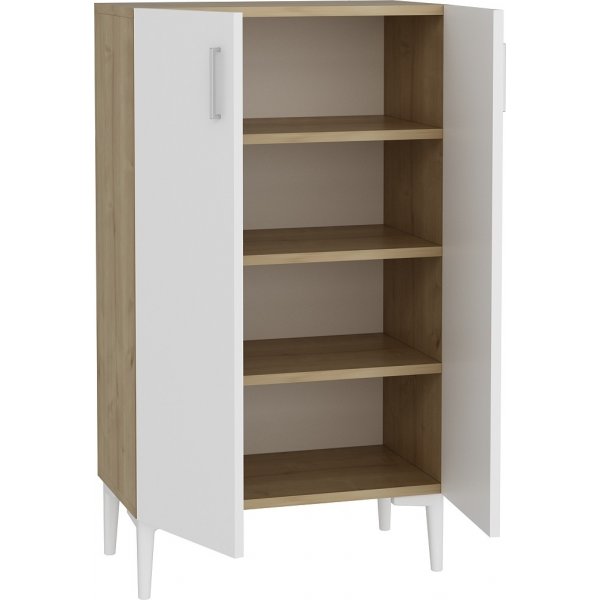 Chetri skoskap - Safir eik/hvit