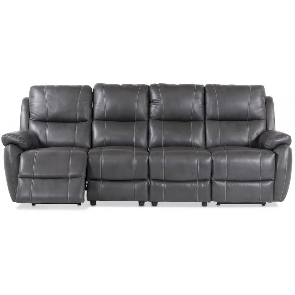 Enjoy Hollywood reclinersofa - 4-seter (el) i grått kunstskinn Enjoy Hollywood reclinersofa - 4-seter (el) i grått kunstskinn
