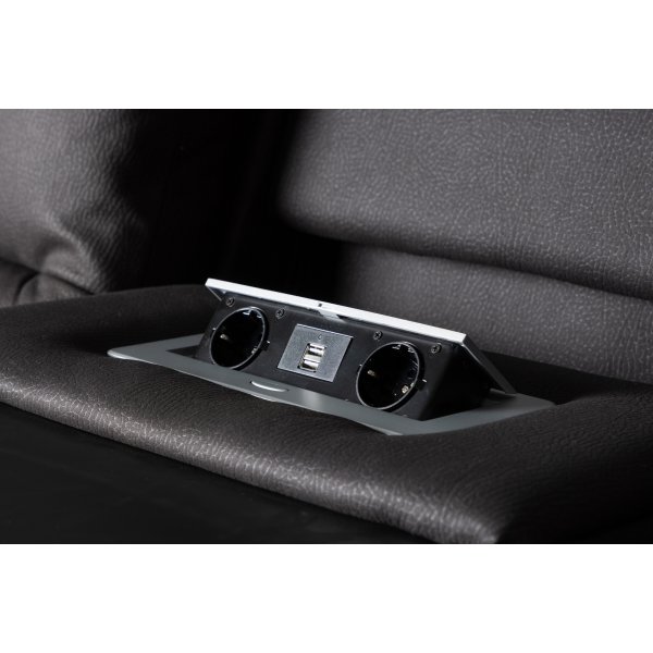 Singapore 3-seters hvilesofa - svart