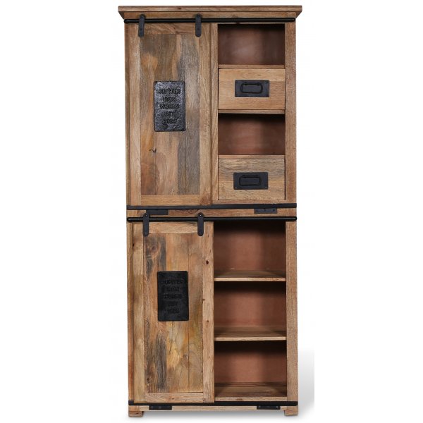 WoodCraft skap med skyved�rer - Vintage/mango