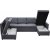 Dream sovesofa med oppbevaring (U-sofa) venstre - Mrkegr (stoff) + Mbelpleiesett for tekstiler
