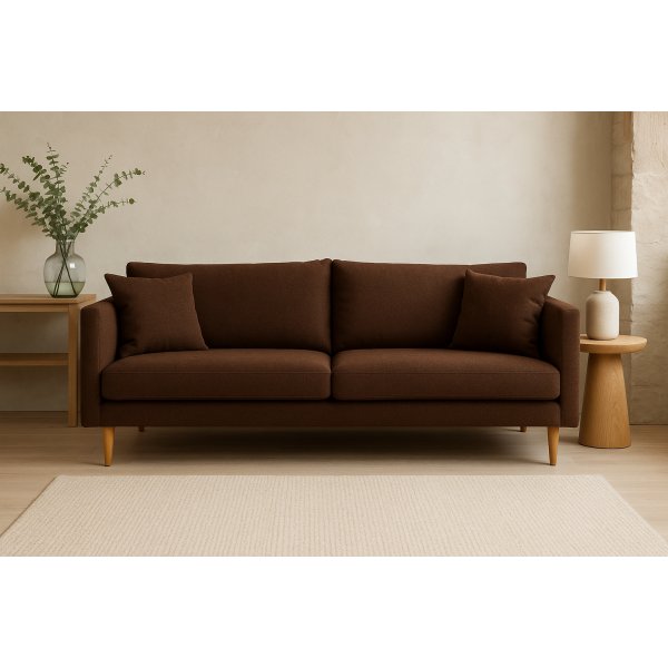 stermalm 3-seters sofa - Mrkebrun chenille