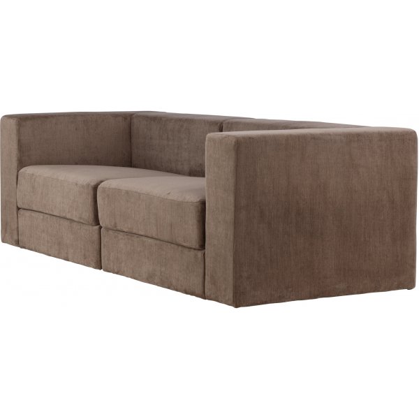 Lumi 3-seters sofa - Brunt lin