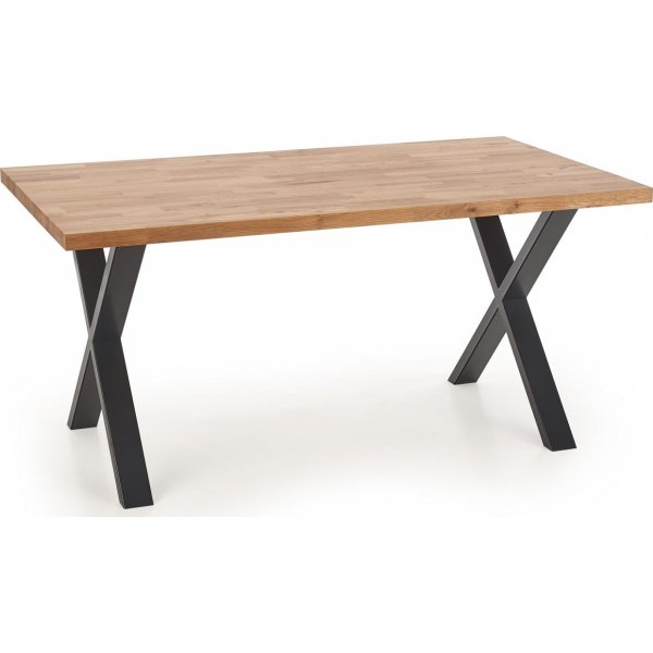 Gambon spisebord med kryssben 160x90 cm - Eik/sort