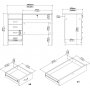 Function Plus skrivebord med 4 skuffer 109,3 x 48,5 cm - Trffel