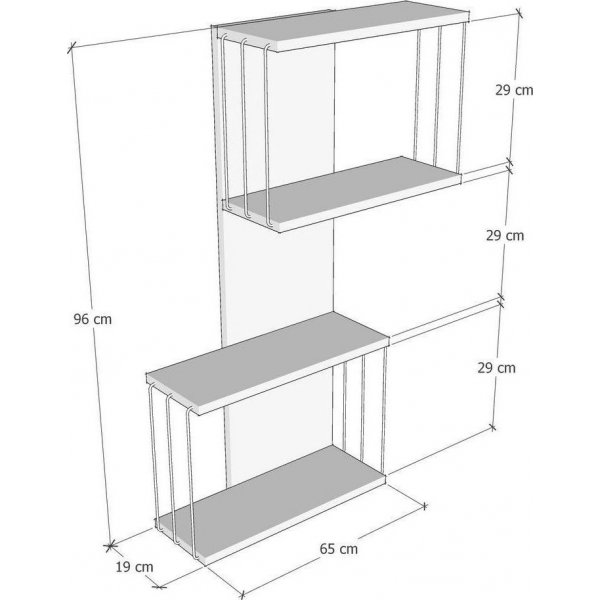 Destan vegghylle - Gul Destan vegghylle - Gul