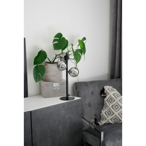 Bordlampe Molekyl - Svart / røykgrå Bordlampe Molekyl - Svart / røykgrå