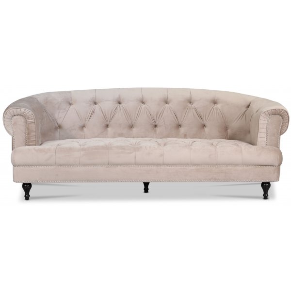 Chesterfield Winston 3-seters sofa - Beige flyel