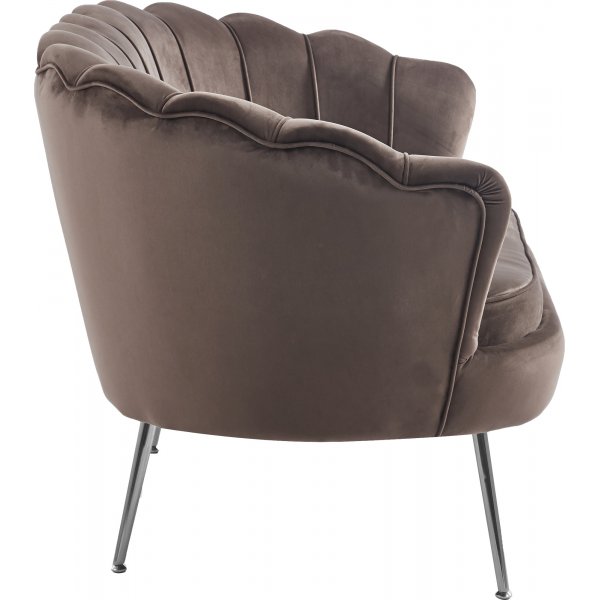 Musslan 2-seters sofa - Brun / krom Musslan 2-seters sofa - Brun / krom