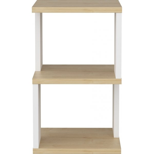 Carter nattbord - Eik/hvit