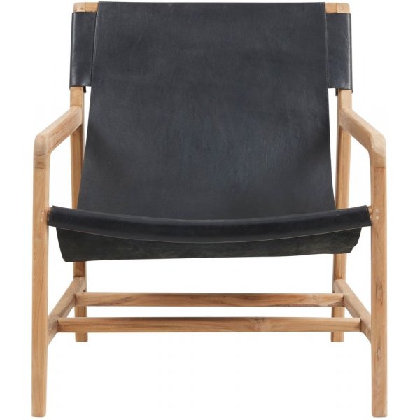 Charleston lenestol - Teak/svart