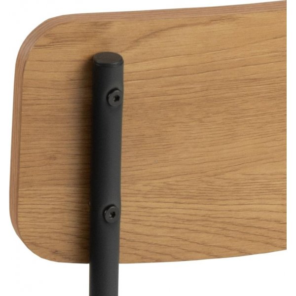 Peru spisestuestol - Eik/matt sort