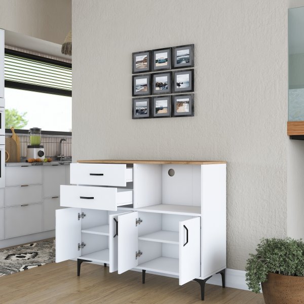 Jericho kjøkkenskap 166 - Hvit/valnøtt Jericho kjøkkenskap 166 - Hvit/valnøtt