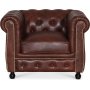 Chesterfield Old England lenestol - antikkbehandlet skinn