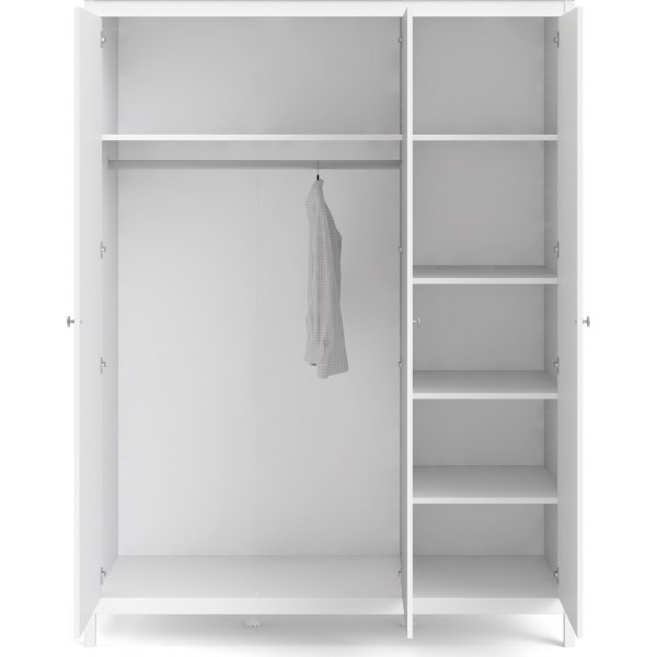 Madrid garderobe med 3 dører - Hvit Madrid garderobe med 3 dører - Hvit