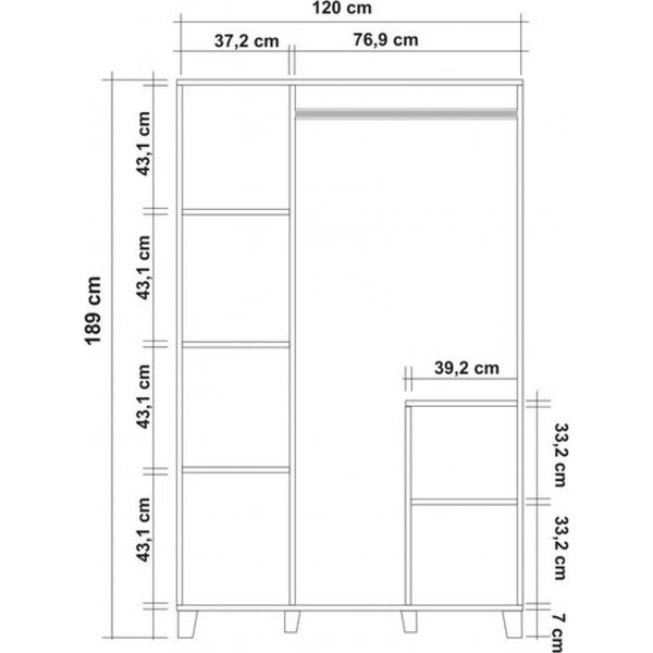 Leva Leaf garderobe - Furu