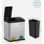 Maiken avfallsbeholder 30 l - Slv/sort