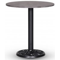 Mystery bord, rundt, 70 cm - Svartblomstrete understell / betongimitasjon Mystery bord, rundt, 70 cm - Svartblomstrete understell / betongimitasjon