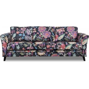Eker 3-seters sofa i blomsterstoff - Eden Parrot Svart + Flekkfjerner for mbler
