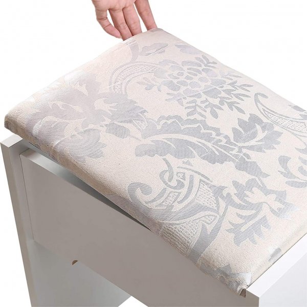 Cindy hvit sminkebord med stol Cindy hvit sminkebord med stol