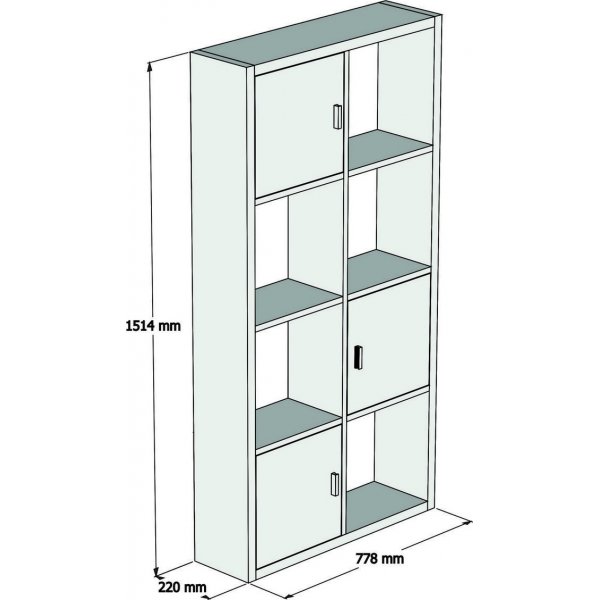 Ena bokhylle - Safir eik/antrasitt