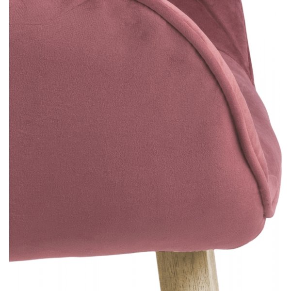 Brooke lenestol - Rosa/eik