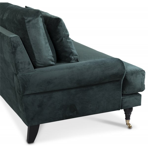Adena 3-seter sofa - Skogsgrønn fløyel Velour Adena 3-seter sofa - Skogsgrønn fløyel Velour