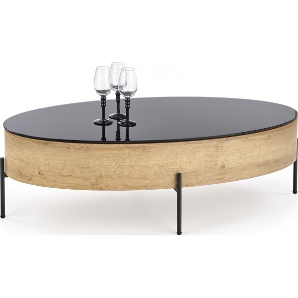 Raluca salongbord 120x 60 cm - Eik/sort Raluca salongbord 120x 60 cm - Eik/sort