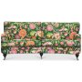 Savoy 3-seters buet sofa med blomsterstoff - Havanna Green