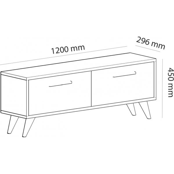Melisa TV-stativ - Hvit