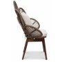 Peacock loungelenestol med pute - Brun