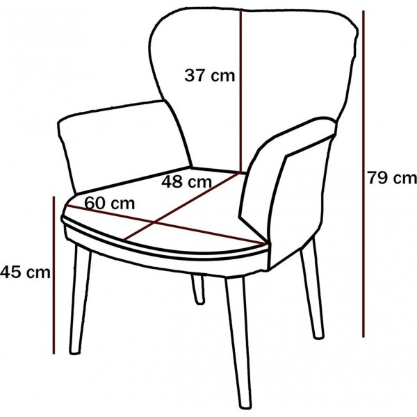 Paris lenestol - Krem/valnøtt Paris lenestol - Krem/valnøtt