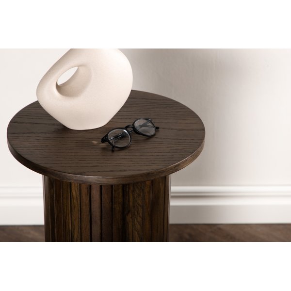 Bianca sidebord 40 cm - Semsket skinn